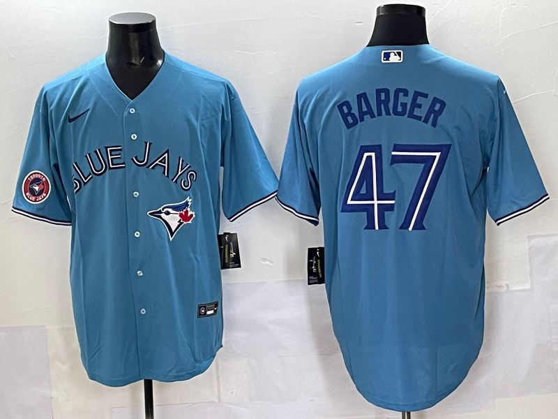 Men Toronto Blue Jays #47 Barger Light Blue Game 2025 Nike MLB Jersey style 003->toronto blue jays->MLB Jersey
